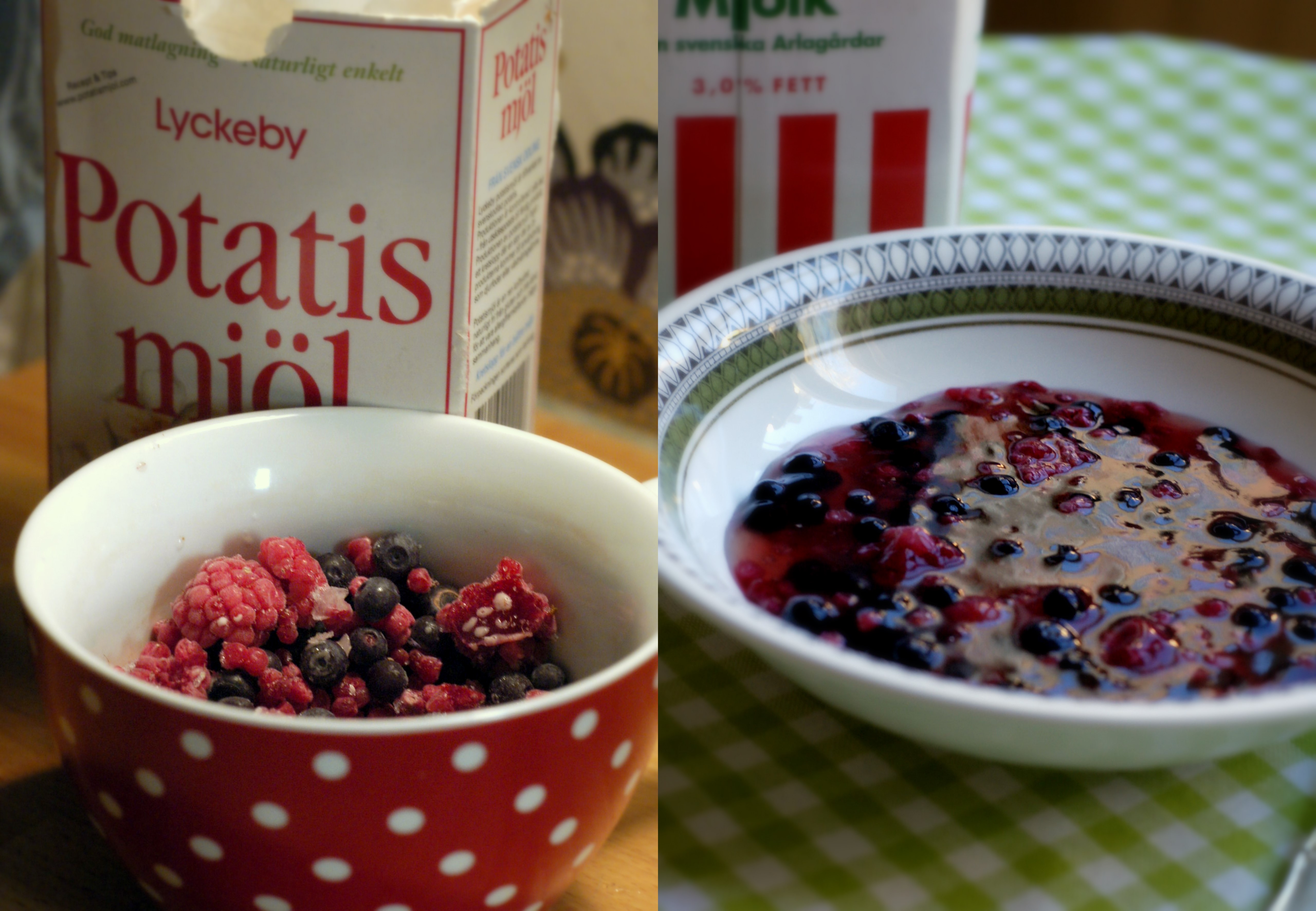 Drottningkräm på frysta bär