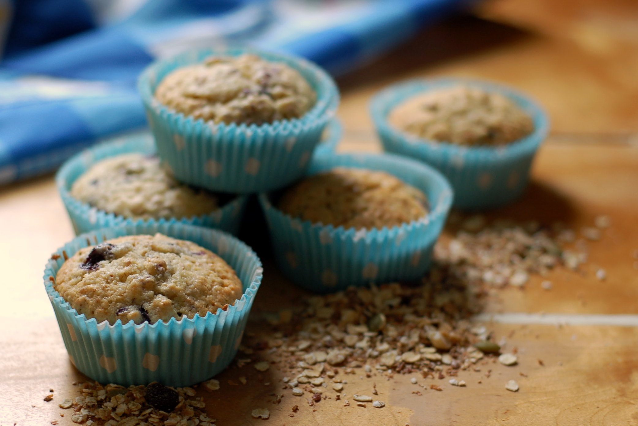 Müslimuffins med blåbär