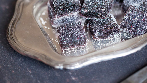 marmeladrutor med svarta vinbär