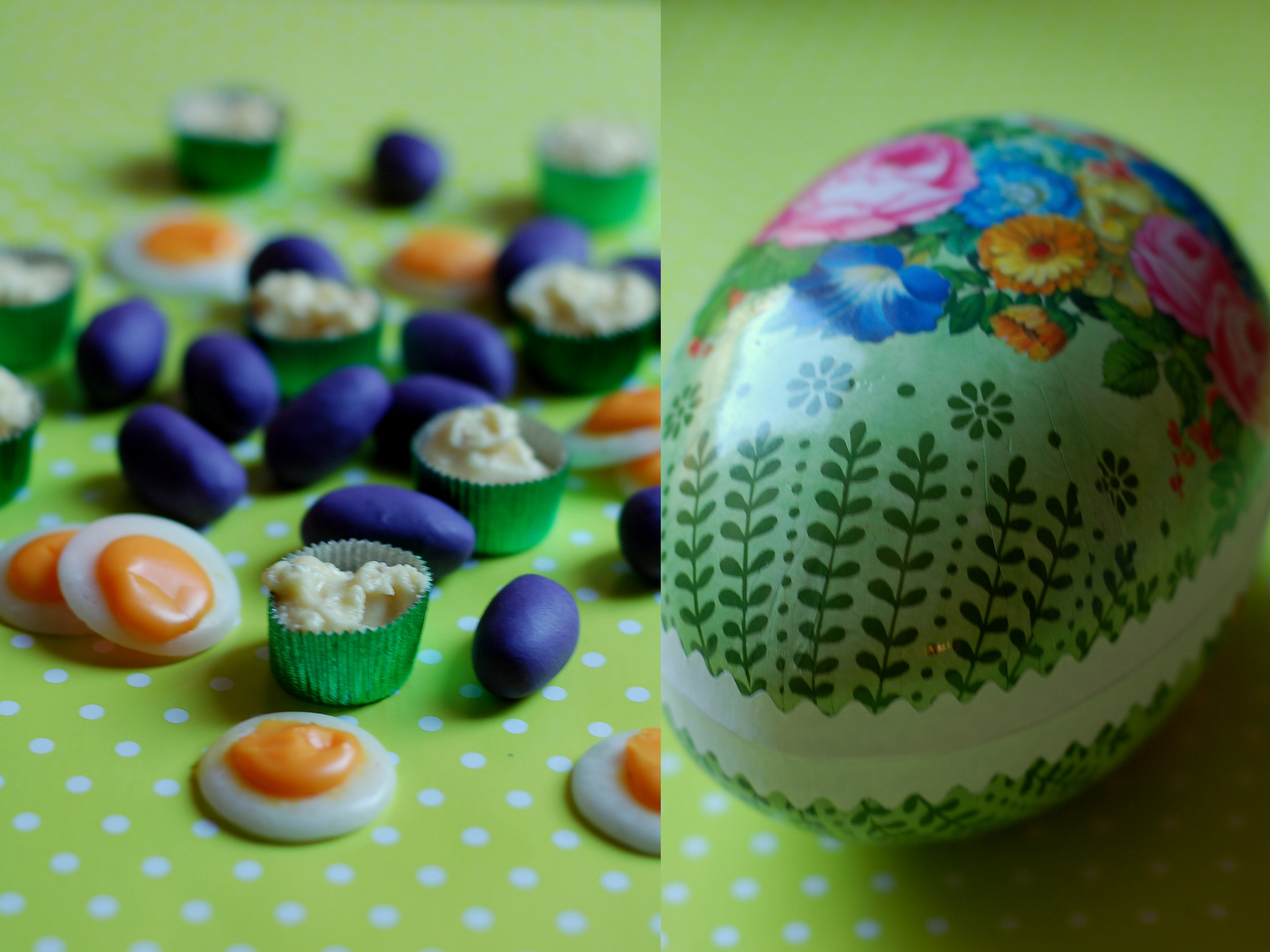 Påskägg med hemmagjort godis