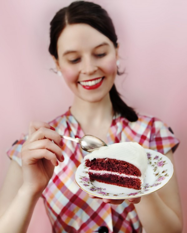 Recept på red velvet cake. 