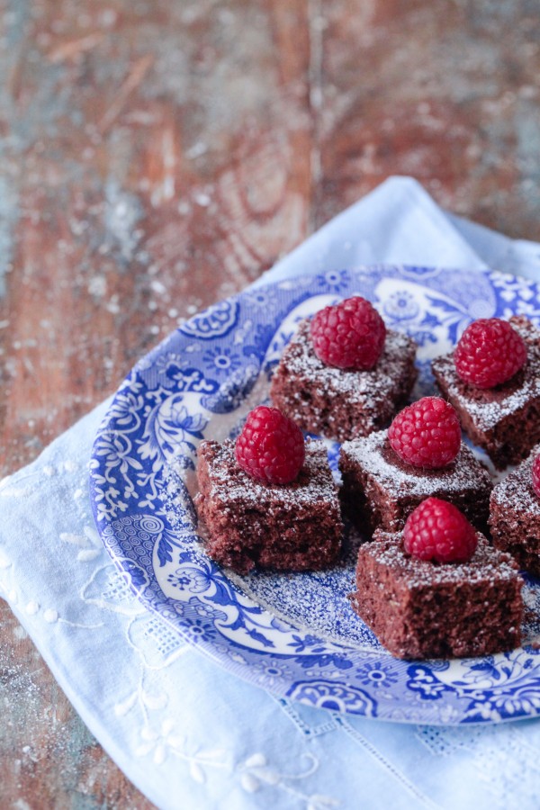 Hallonbrownies